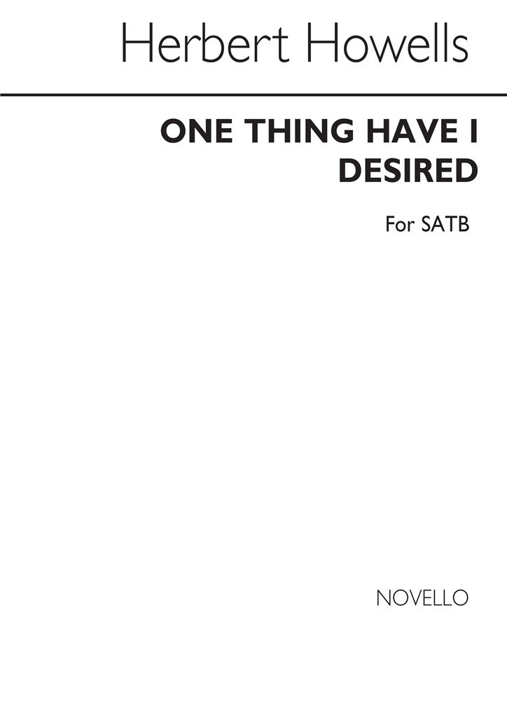 One Thing Have I Desired