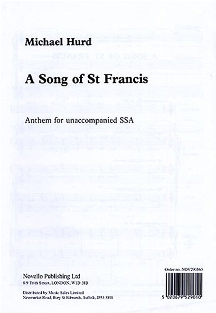 A Song Of Saint Francis For SSA