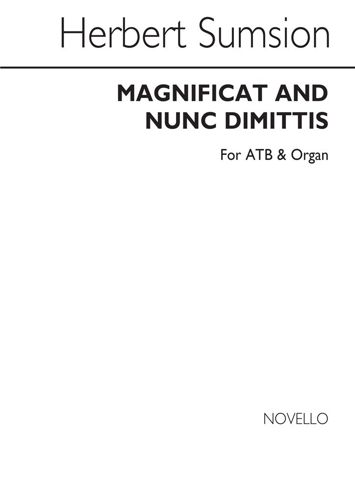 Magnificat And Nunc Dimittis In G (ATB)