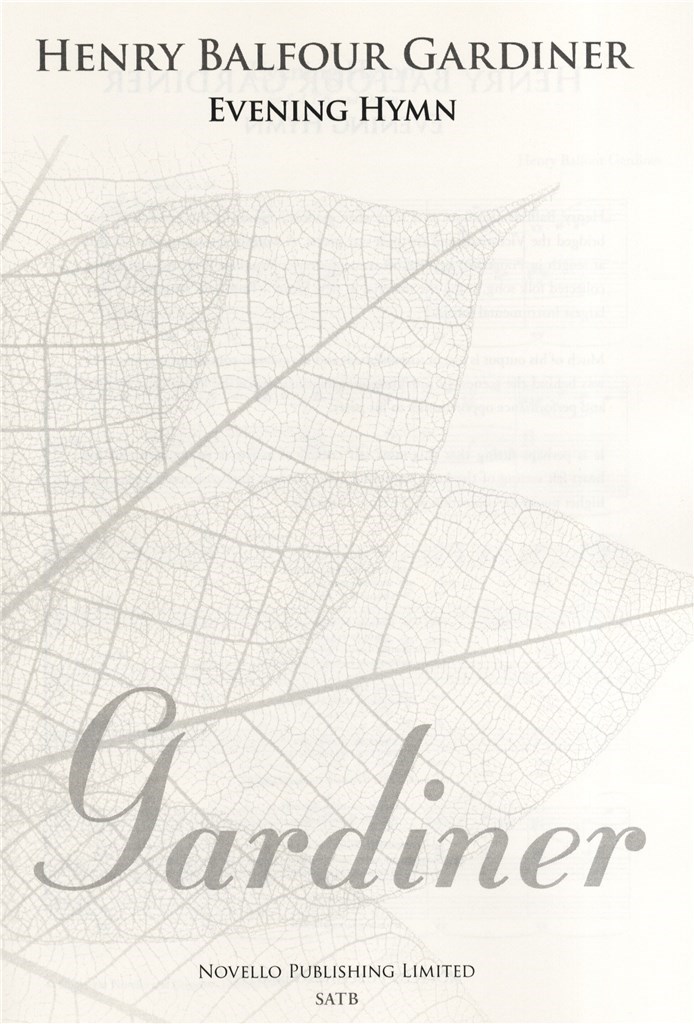 Evening Hymn - SATB (New Engraving)