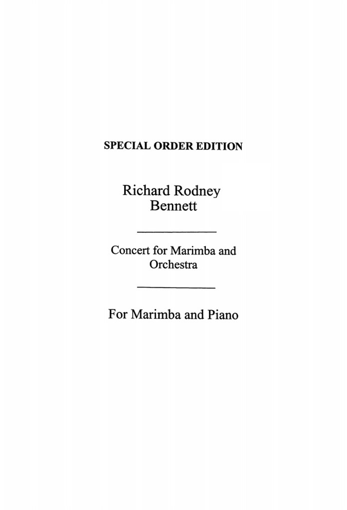 Concerto For Marimba & Chamber Orchestra