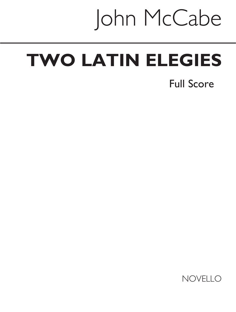 Two Latin Elegies Ct/Cup