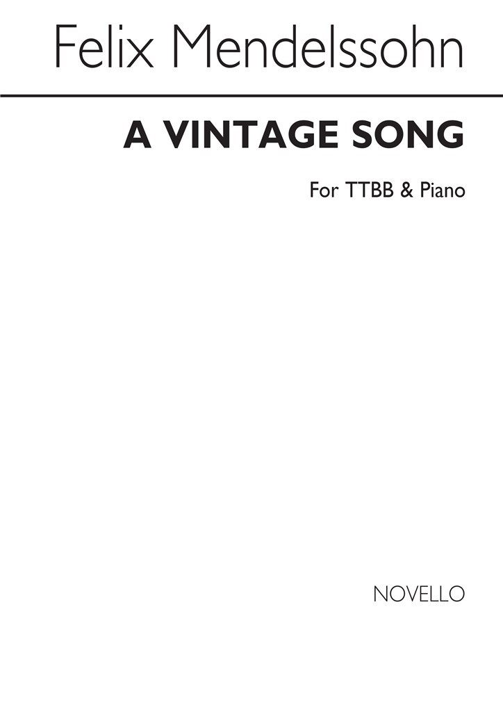 A Vintage Song Ttbb/Piano