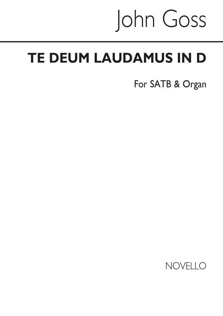 Te Deum Laudamus In D Satb/Organ