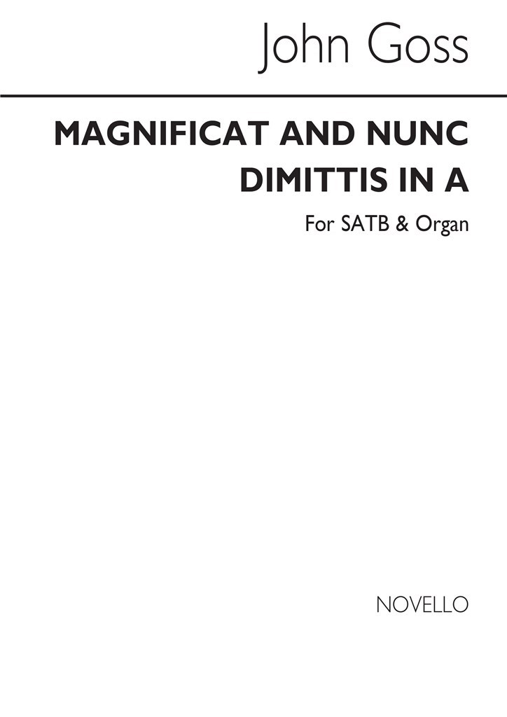 Magnificat And Nunc Dimittis In A