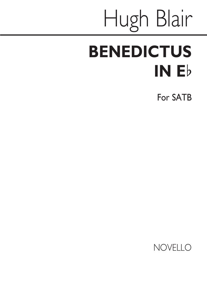 Benedictus In E Flat Satb/Organ