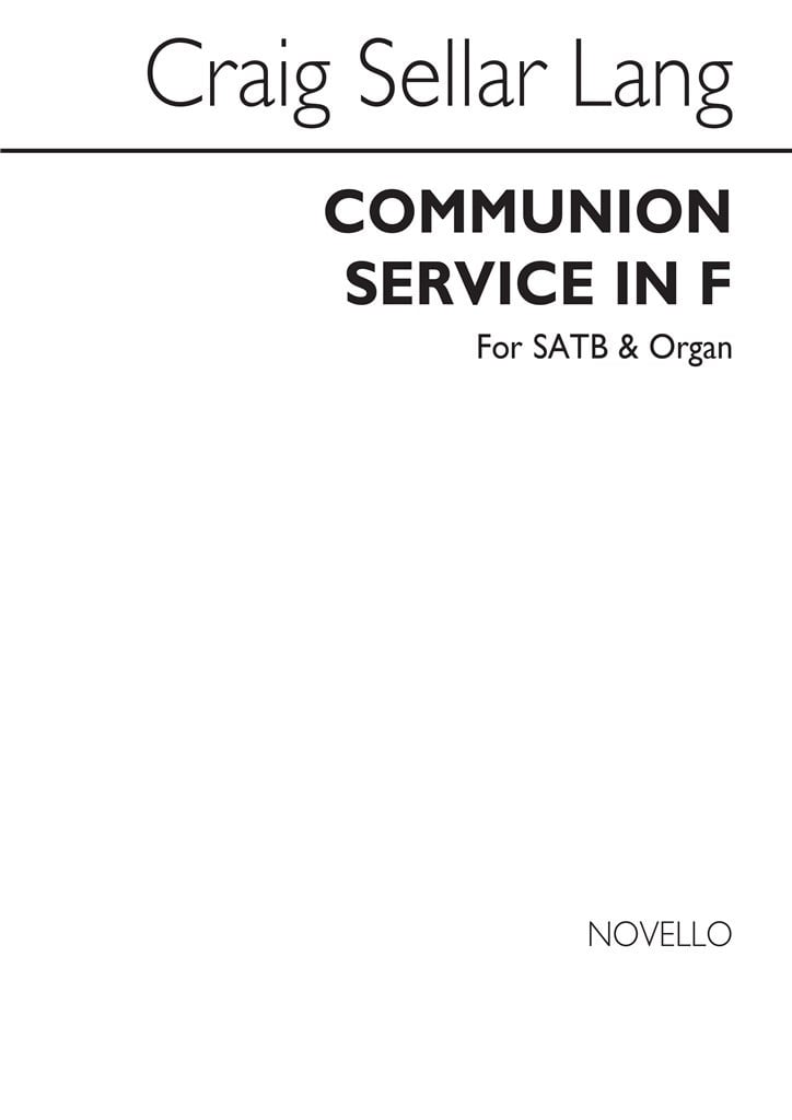 Lang Communion Service In F Satb/ Organ