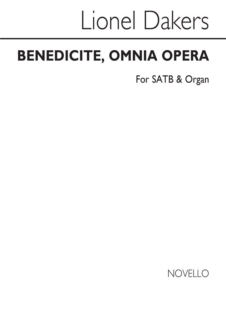 Benedicite Omnia Opera In A Minor