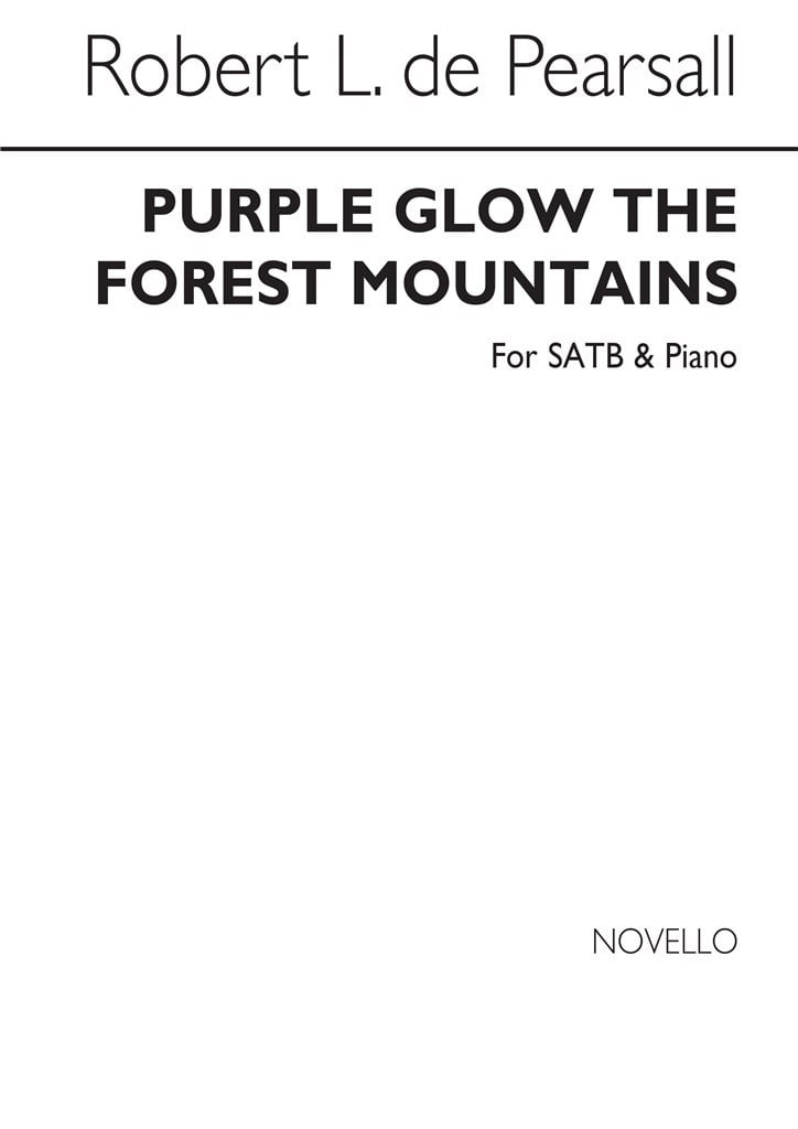 R Purple Glow The Forest Mountains Satb/Pf