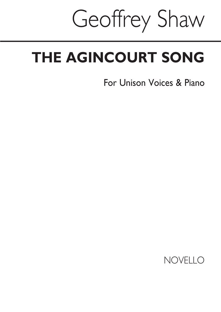 The Agincourt Song Unison And Piano