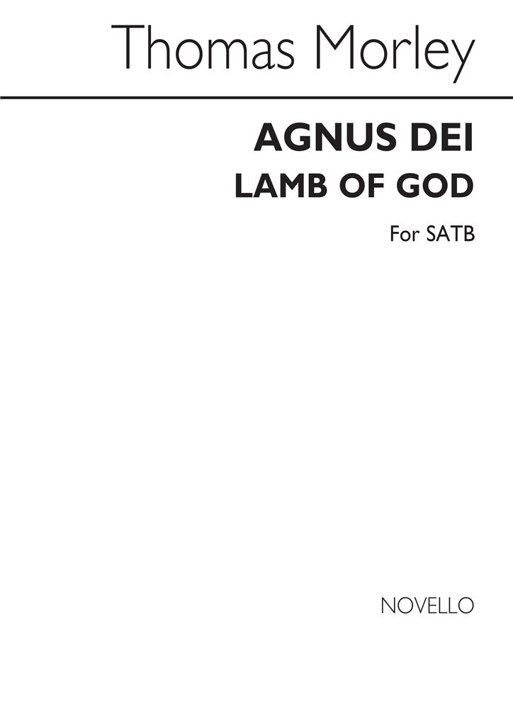 Morley Agnus Dei Satb (Le)