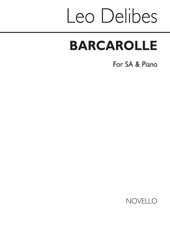 Delibes Barcarolle Soprano/Alto/ Piano