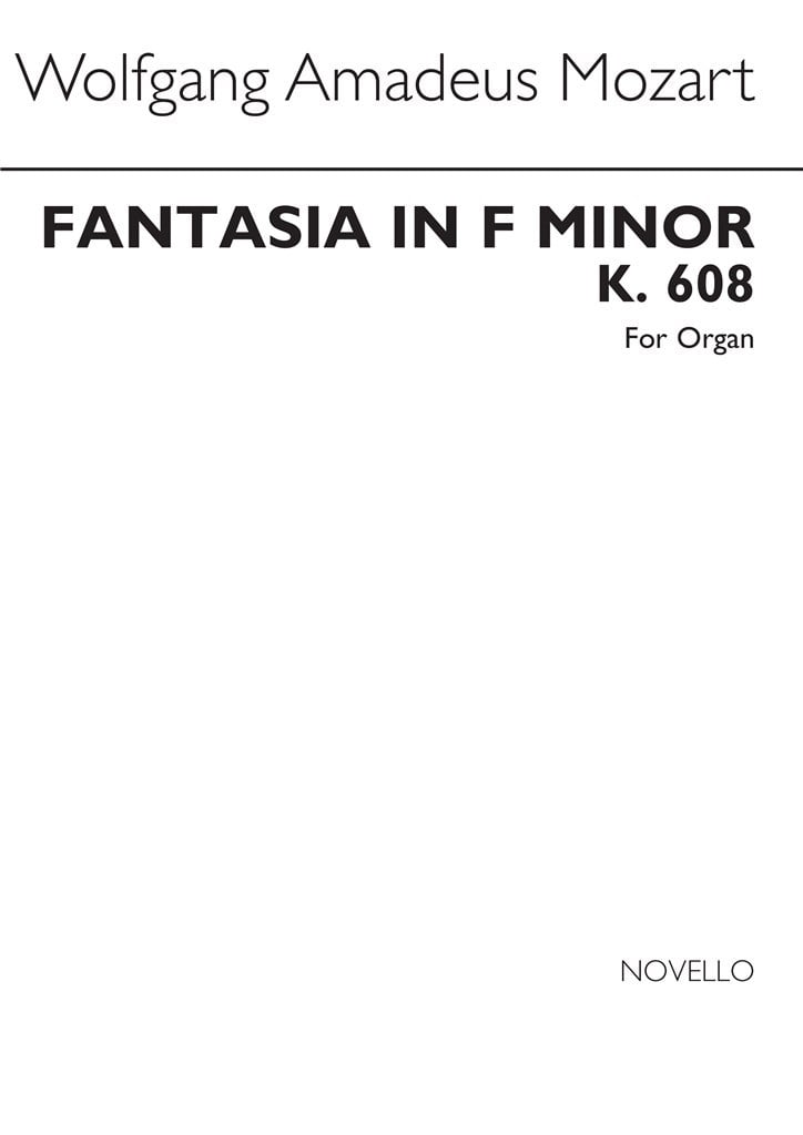 Fantasia In F Minor K.608 (Emery)
