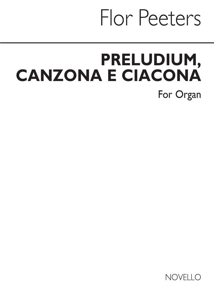 Preludium Canzona E Ciacona For