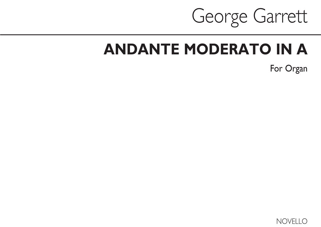 Garrett Andante Moderato In A Organ