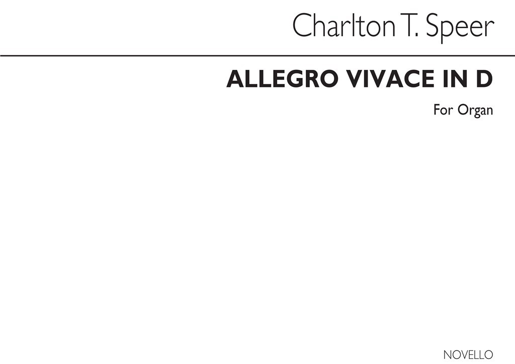 Allegro Vivace In D Organ