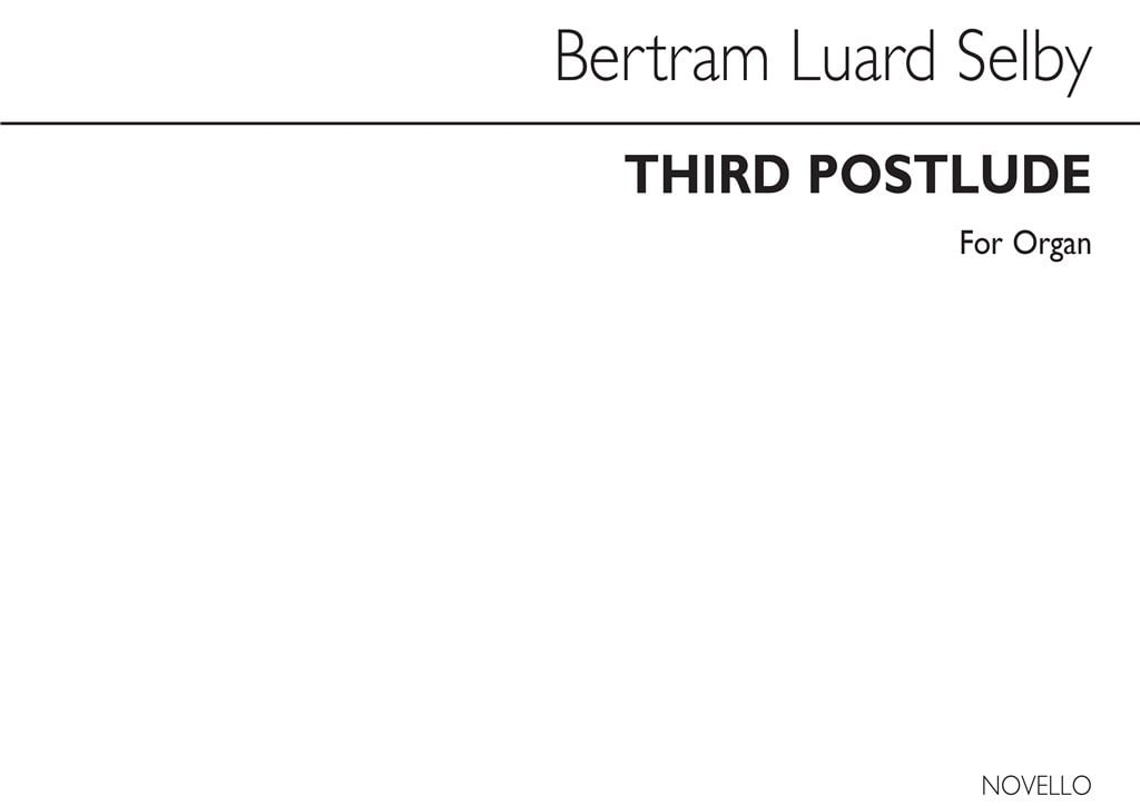 Selby Third Postlude Organ