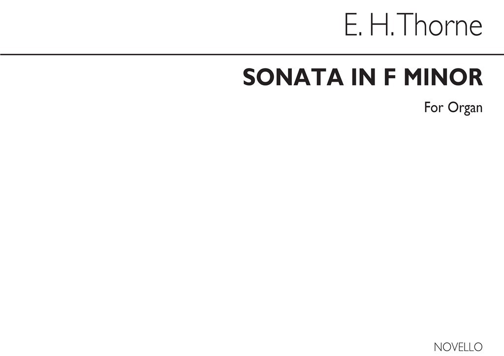 Sonata In F Minor Organ