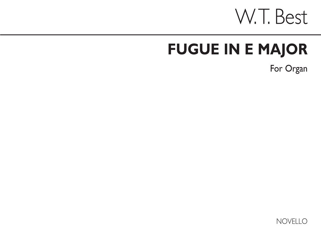 Fugue In E For Organ