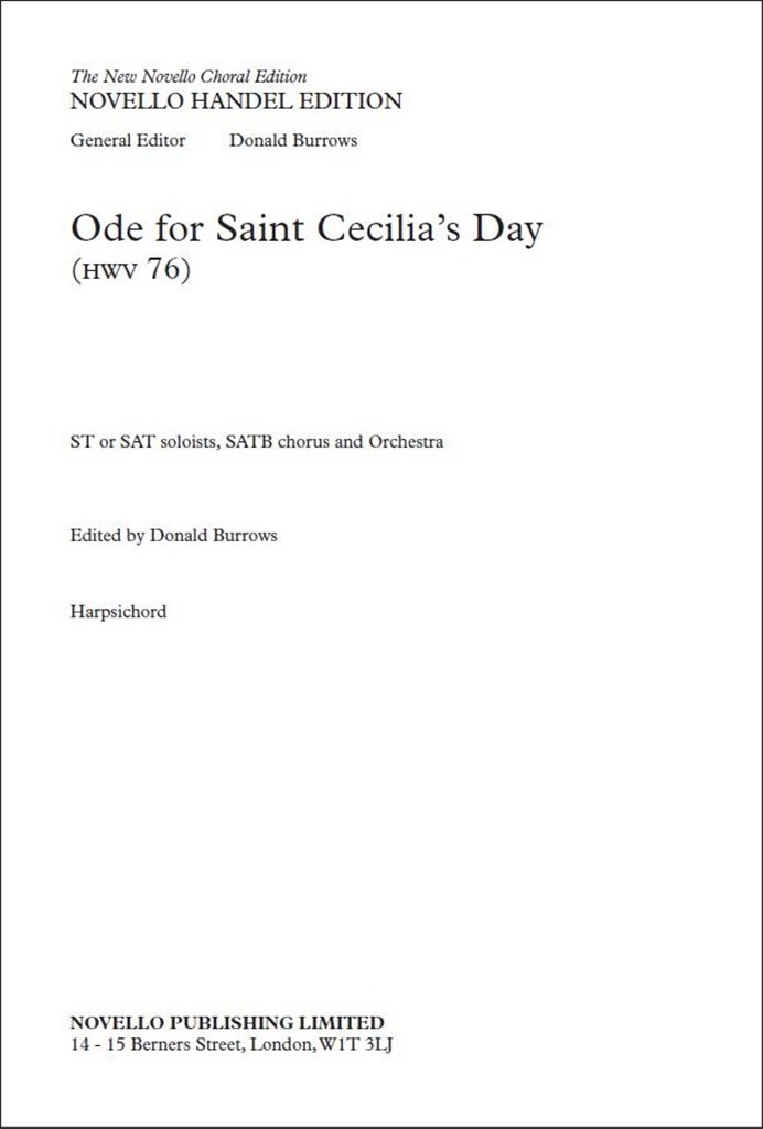 Ode For Saint Cecilia's Day