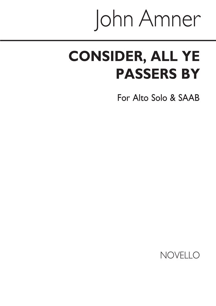 Consider All Ye Passers By