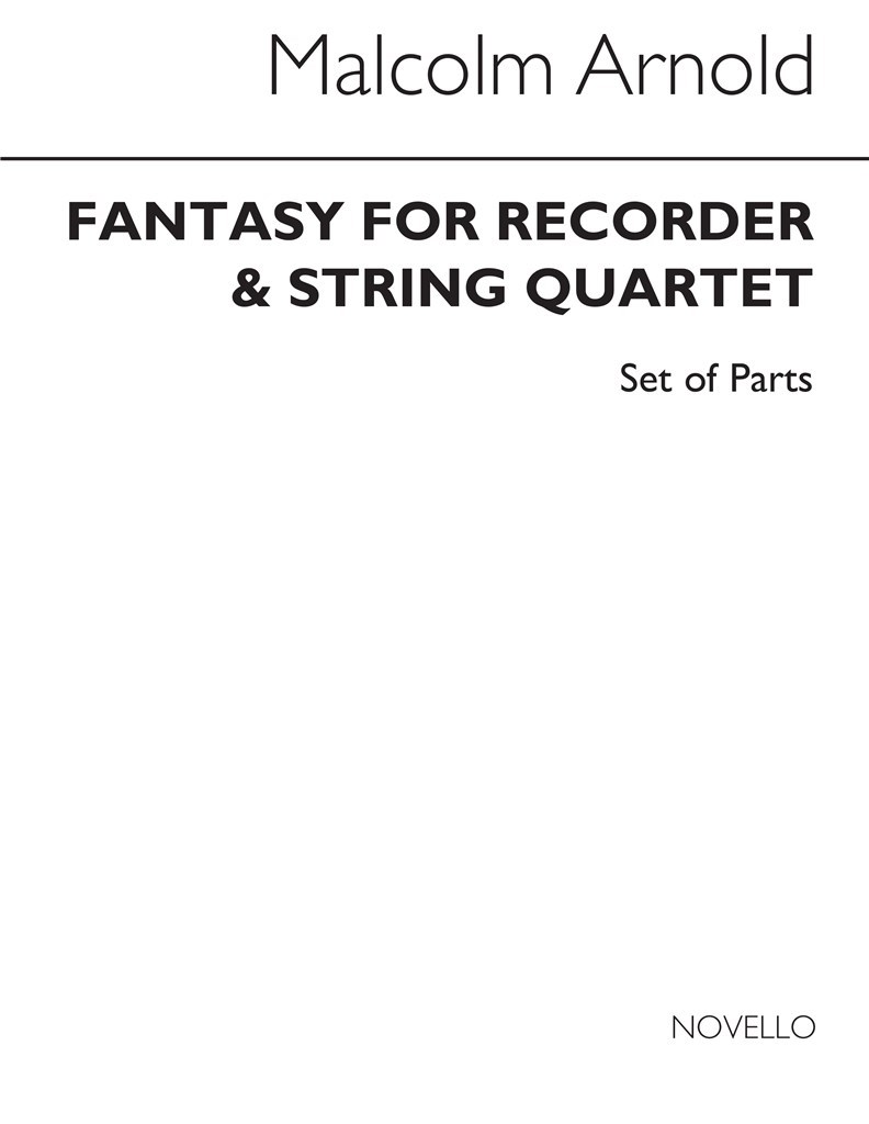 Fantasy For Recorder And String Quartet Op.140