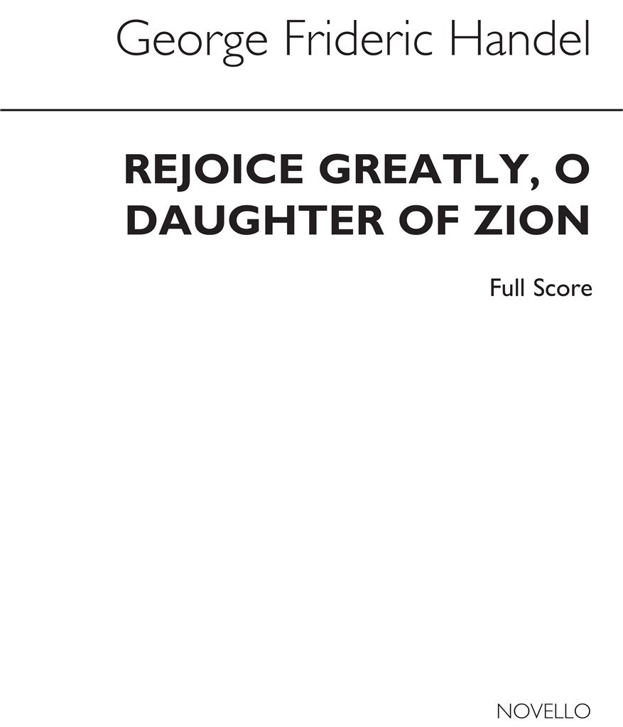 Rejoice Greatly O Daughter Of Zion (12/8)
