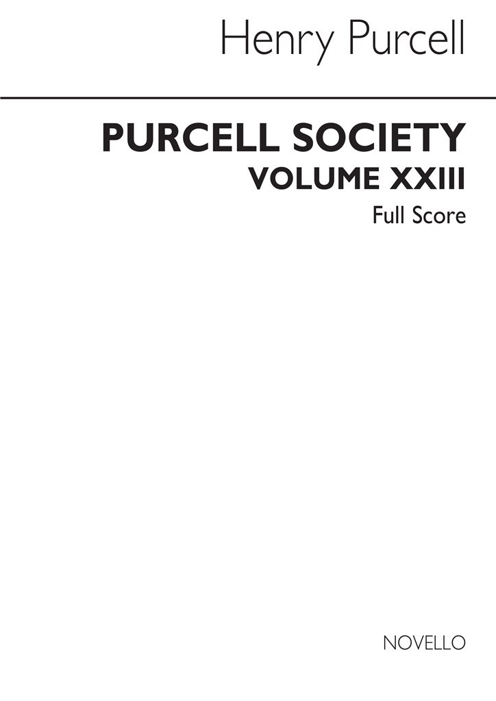 Purcell Society Volume 23
