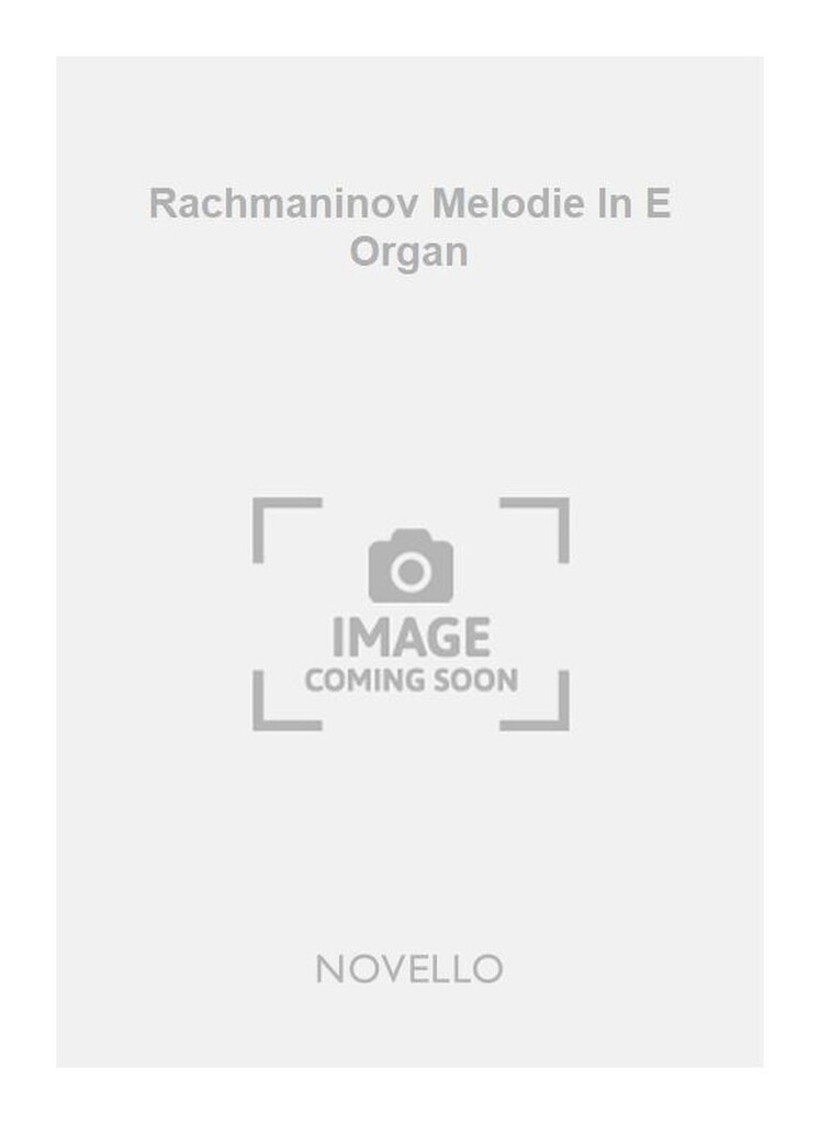 Rachmaninov Melodie In E Organ