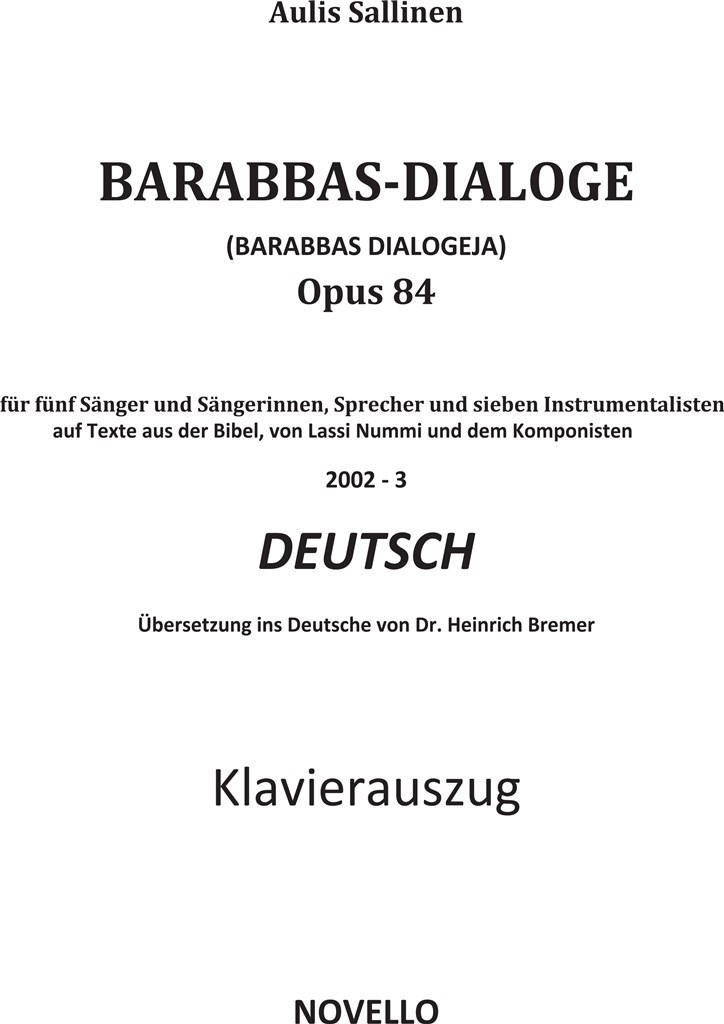 Barabbas Dialogeja