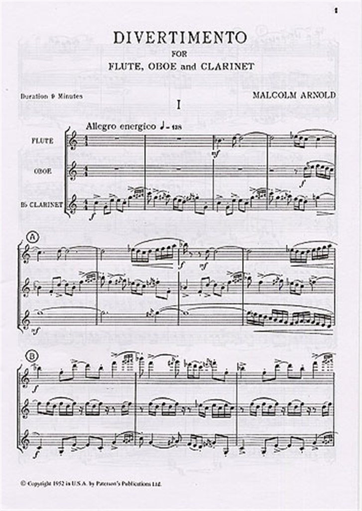 Divertimento For Wind Trio Op.37