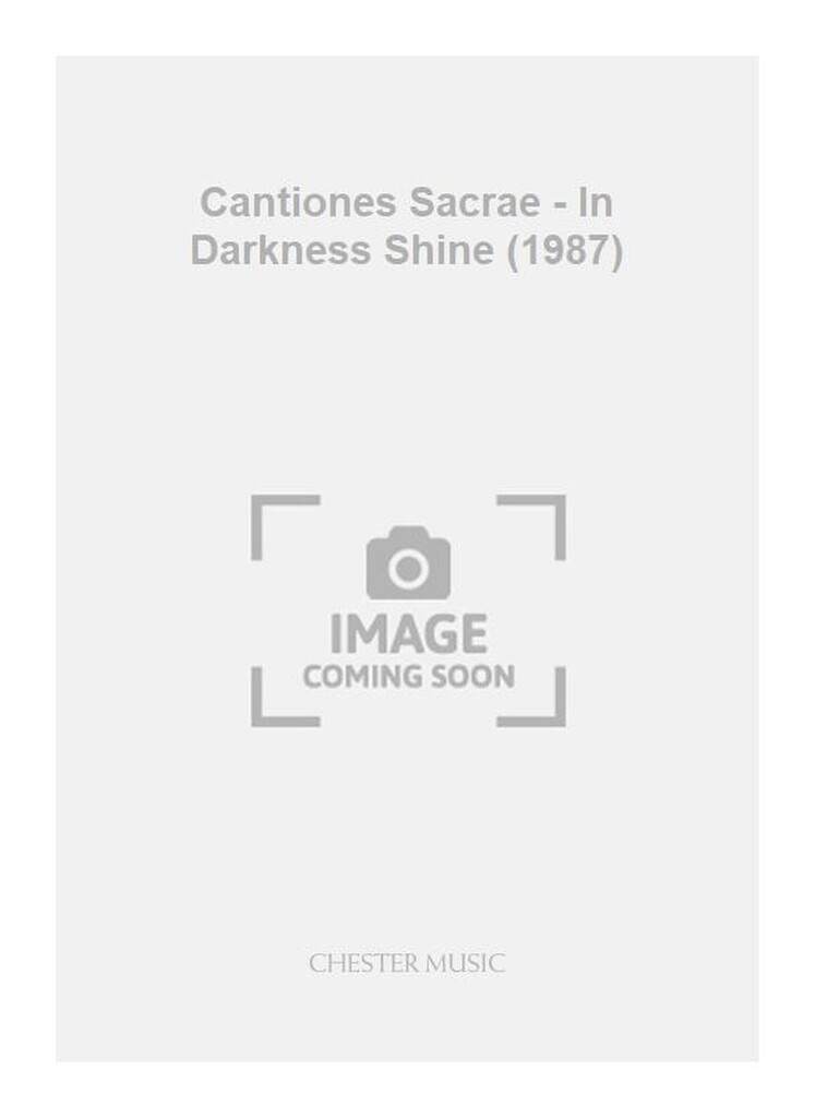 Cantiones Sacrae - In Darkness Shine (1987)