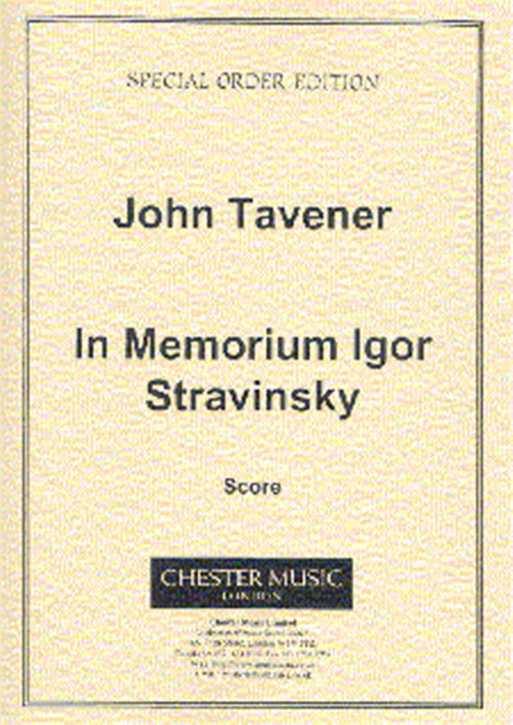 In Memorium Igor Stravinsky