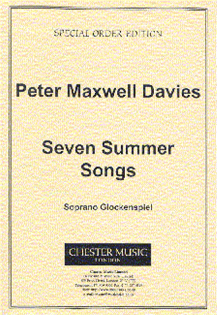 Seven Summer Songs - Soprano Glockenspiel