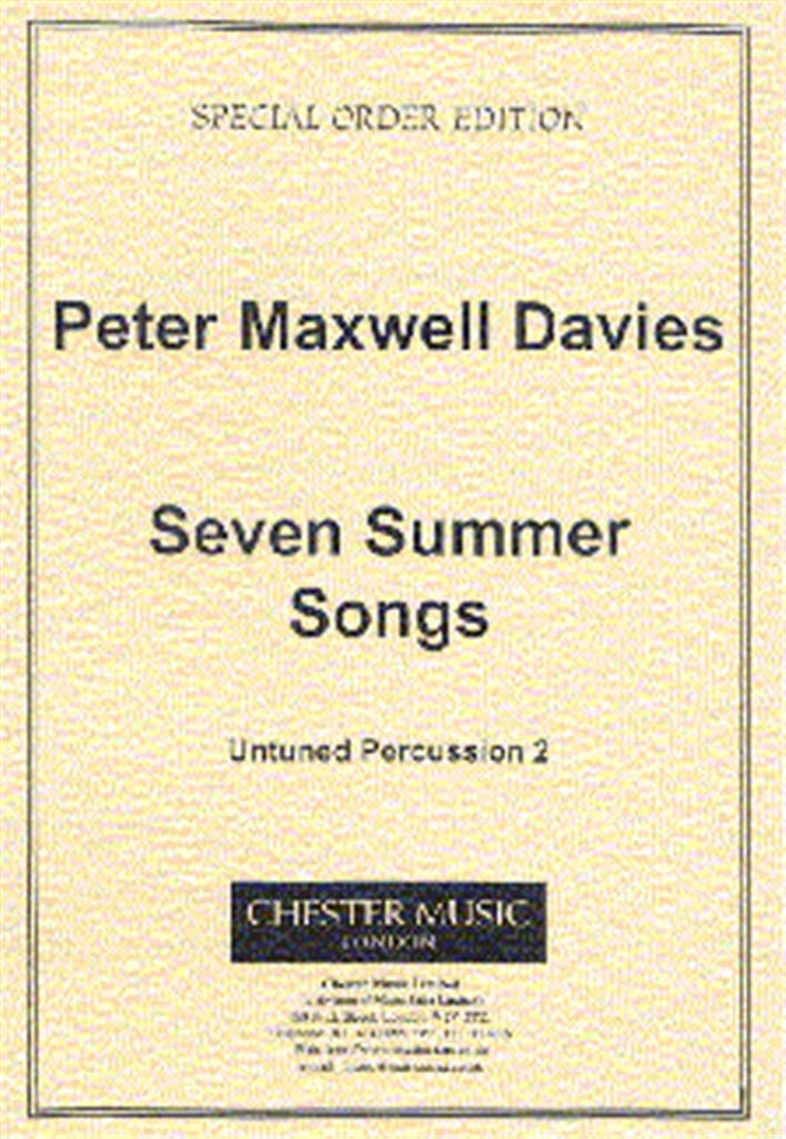 Seven Summer Songs - Untuned Percussion 2