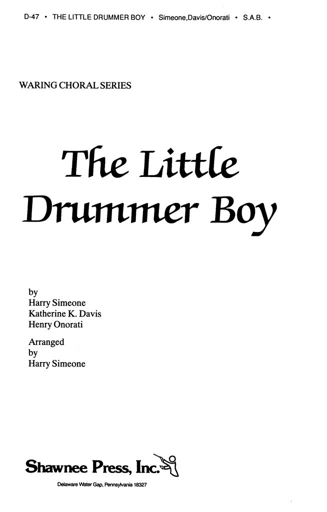 The Little Drummer Boy (SAB)