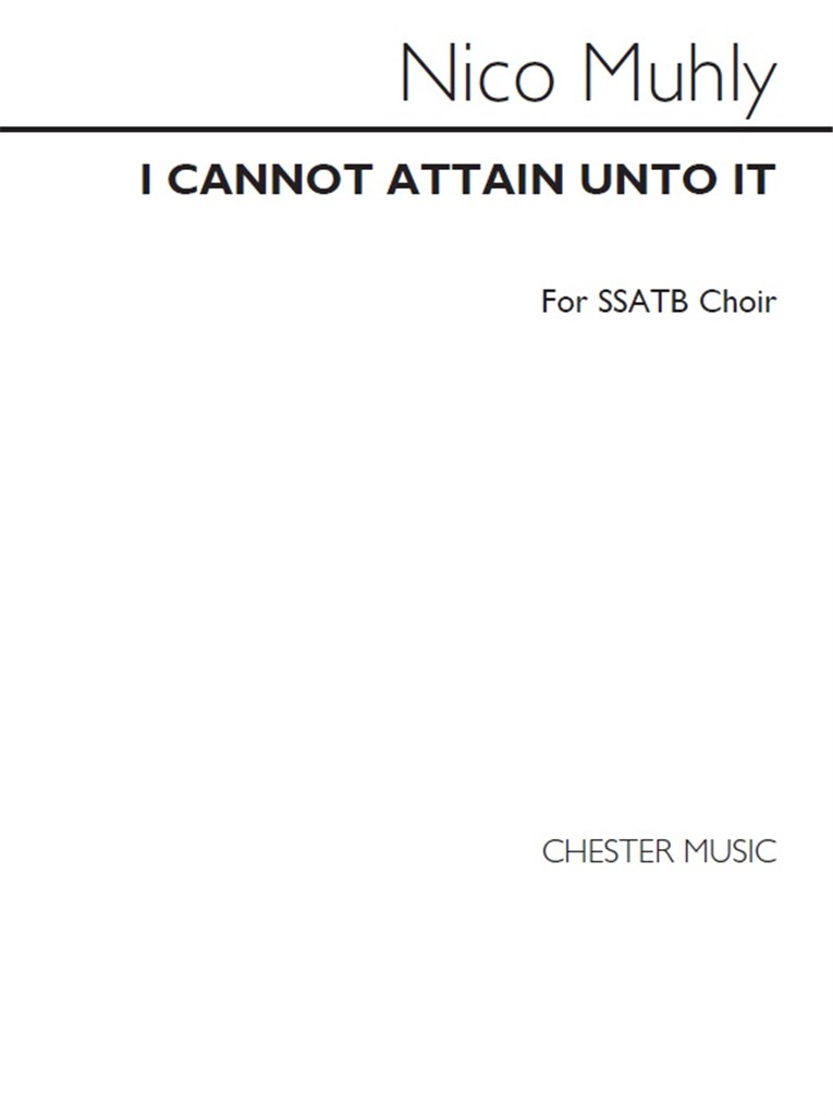 I Cannot Attain Unto It