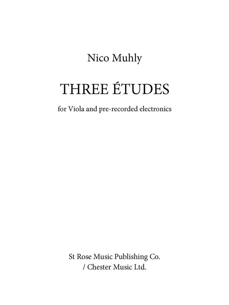 Three Études For Viola
