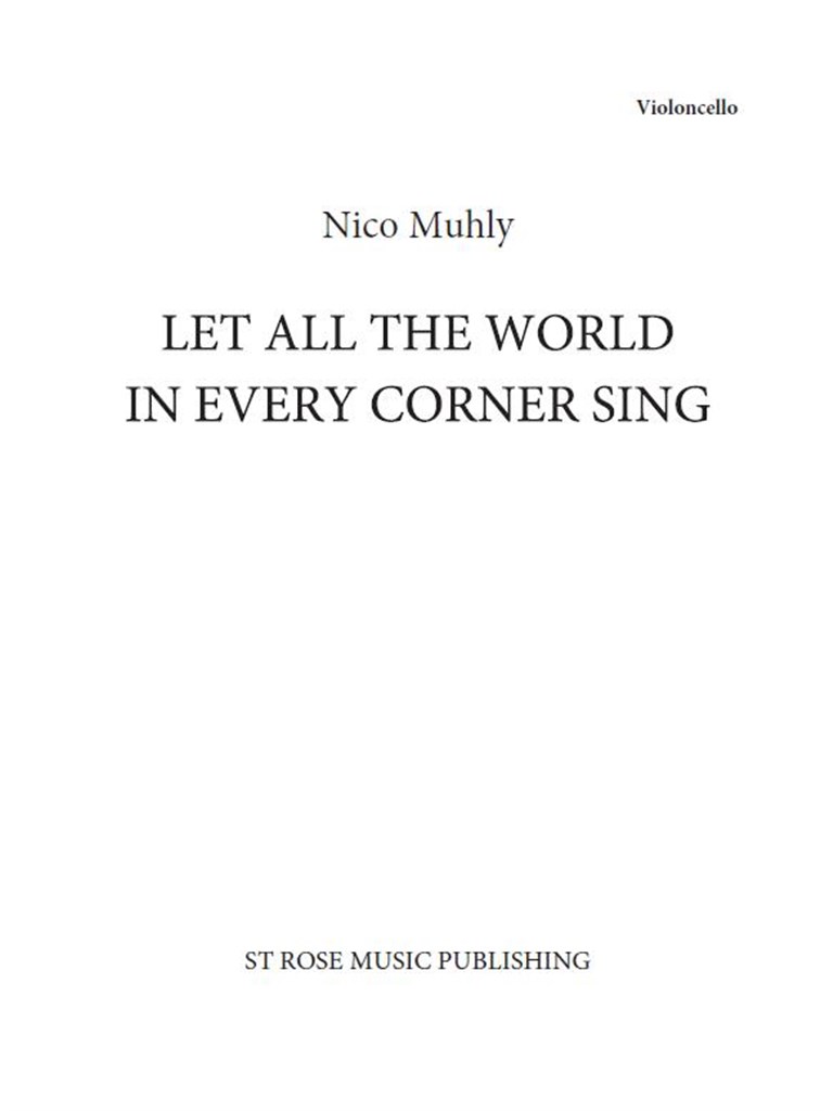 Let All The World In Every Corner Sing