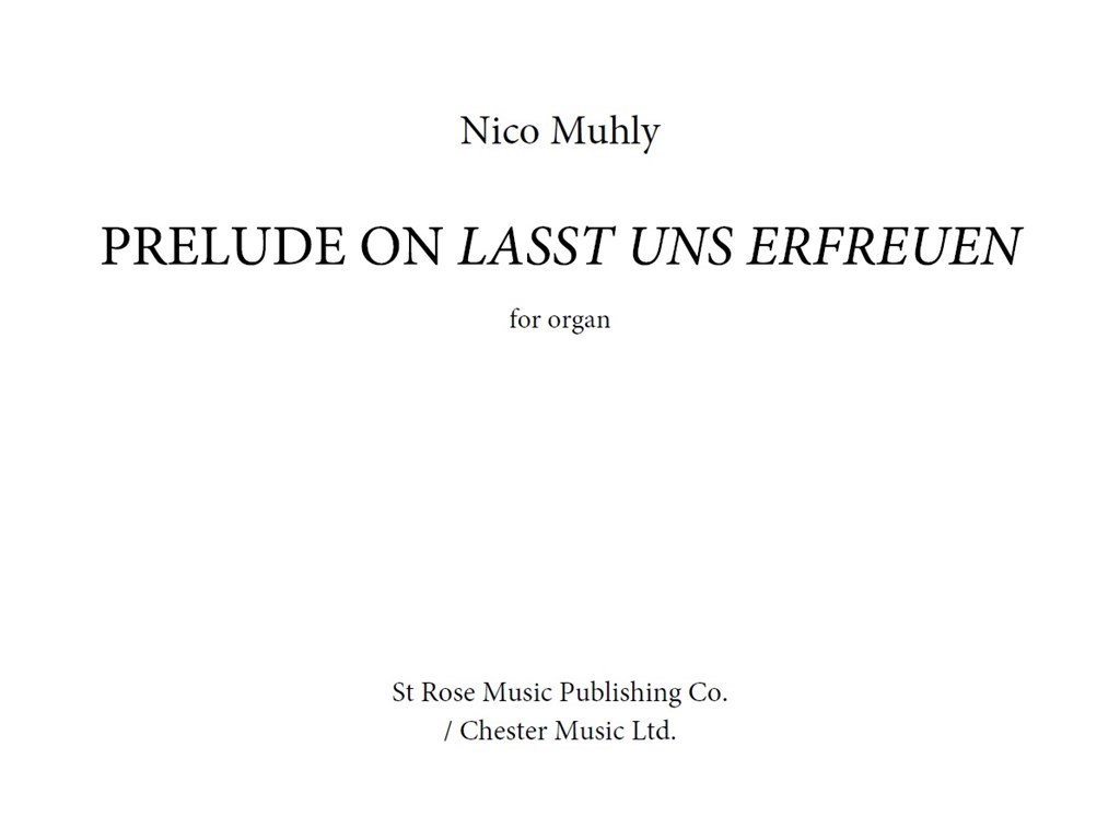 Prelude On 'Lasst Uns Erfreuen'