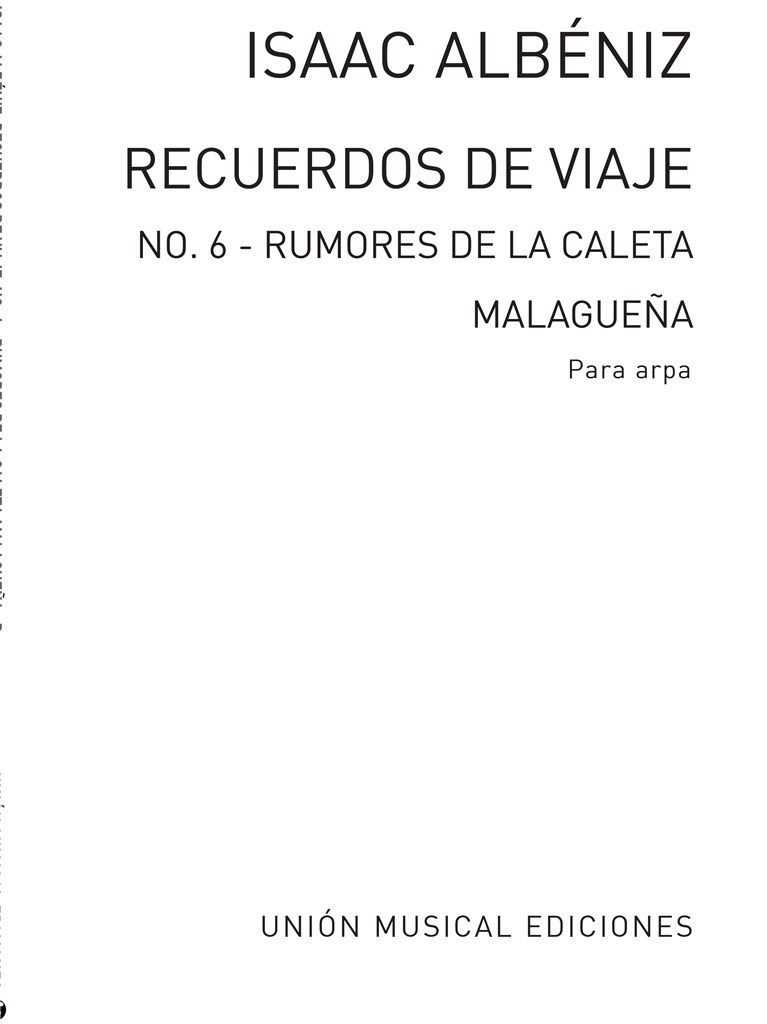 Rumores De La Caleta Malaguena for Harp