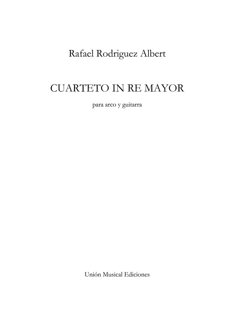 Cuarteto En Re Mayor