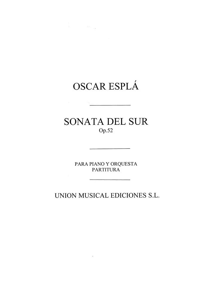 Sonata Del Sur Op.52