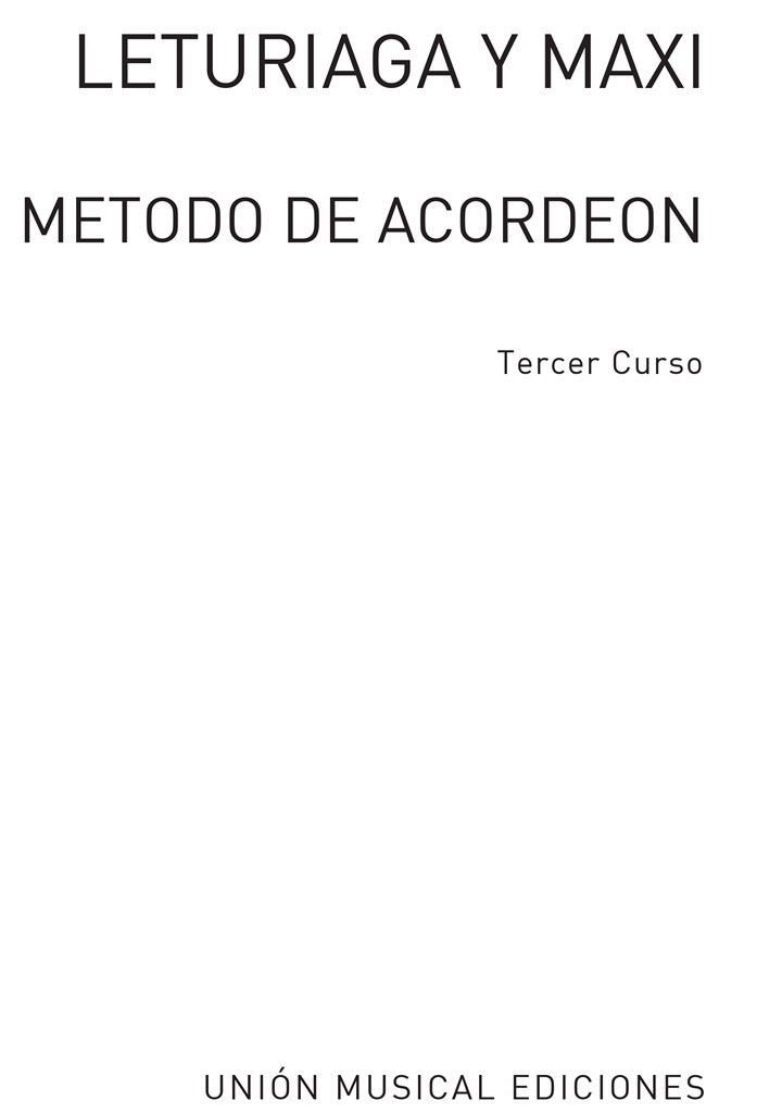 Metodo De Acordeon: Tercer Curso
