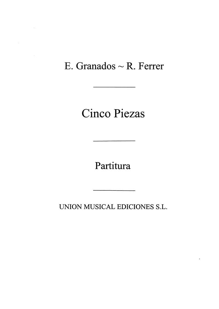 Cinco Piezas Cantos Populares Score