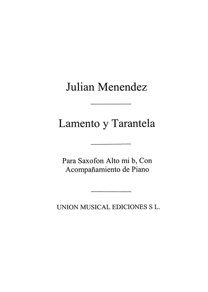 Lamento Y Tarantela