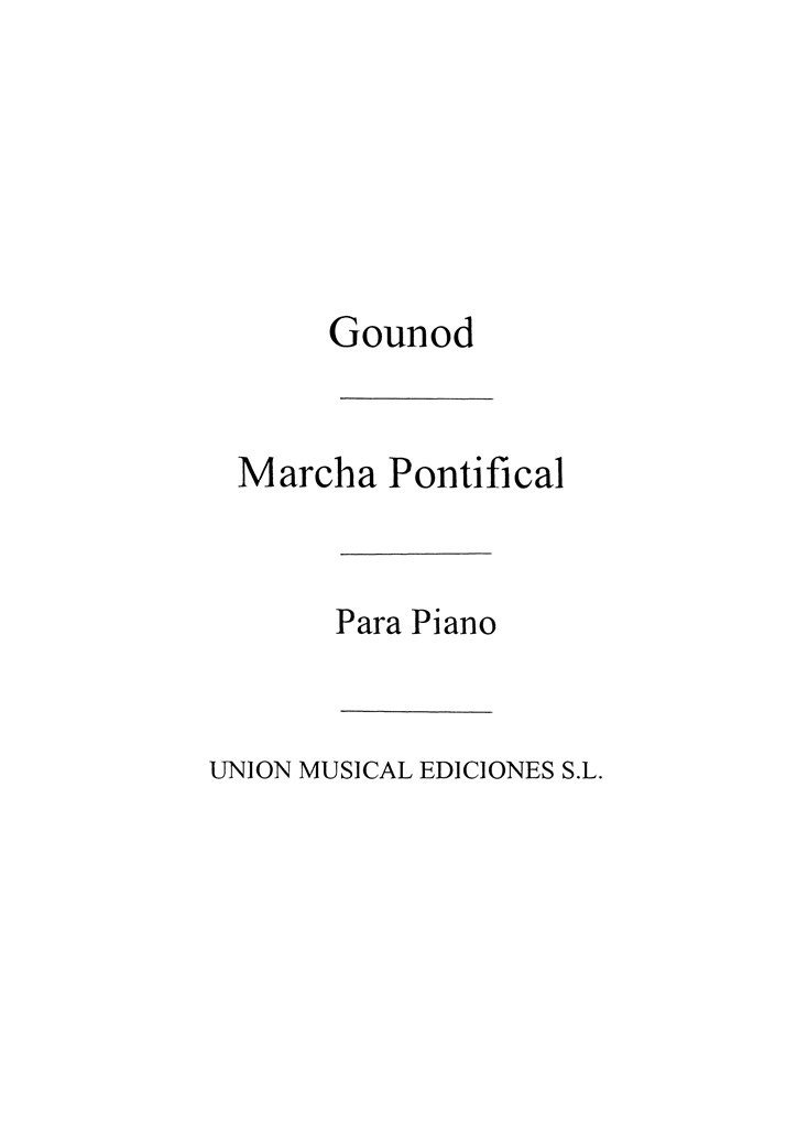 Marcha Pontifical For Piano