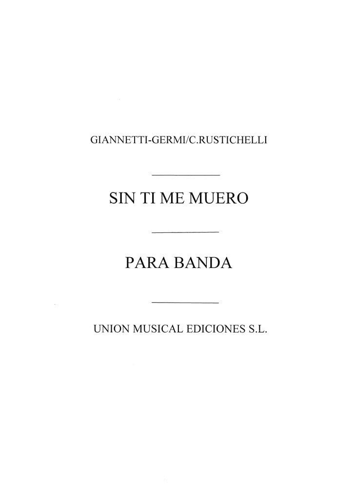 Sin Ti Me Muero/Un Paso Al Frente