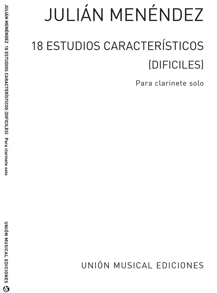 Dieciocho Estudios Caracteristicos Clarinet