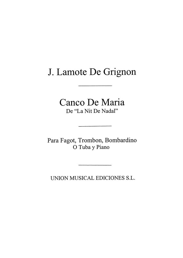 Canco De Maria